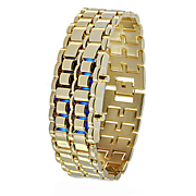 Наручные LED - часы Iron Samurai (сталь) GOLD